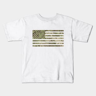 US Flag - Multicam Camo Kids T-Shirt